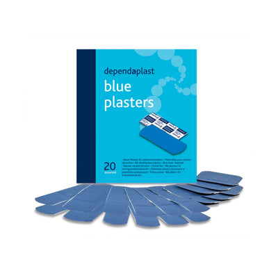 Dependaplast Blue Catering Plasters - Assorted x 20