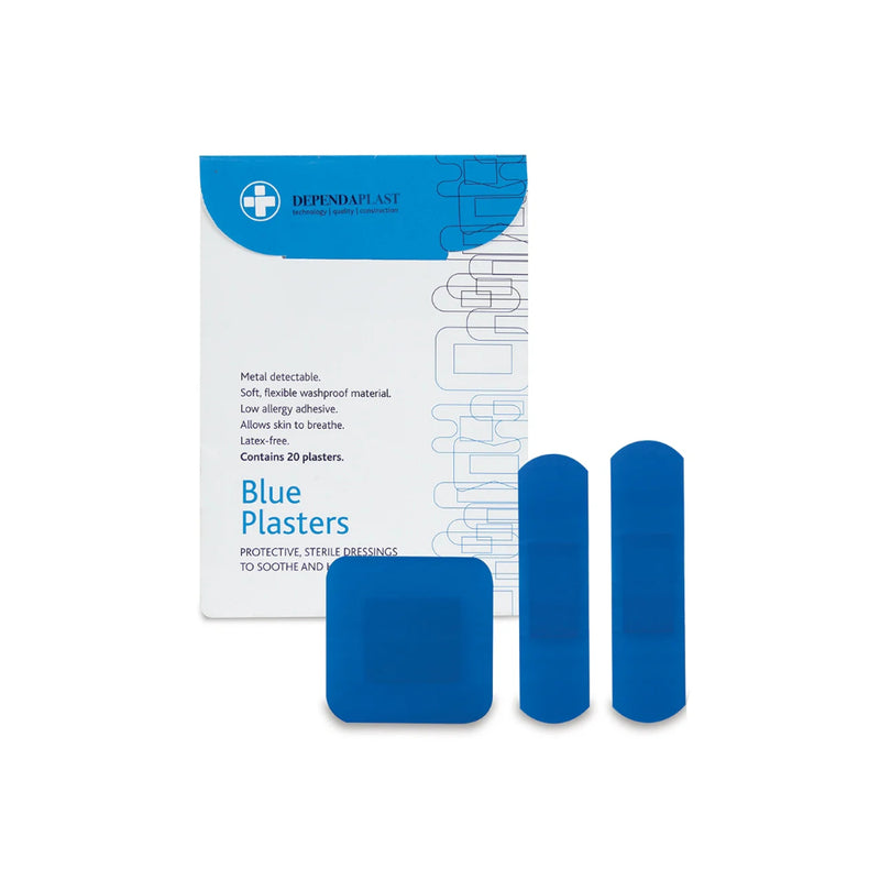 Dependaplast Blue Catering Plasters - Assorted x 20